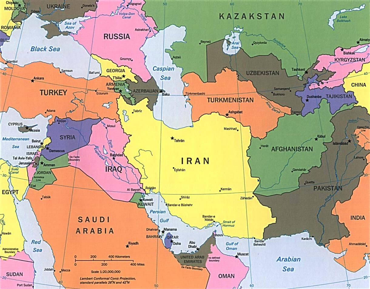 Asia Middle East Map