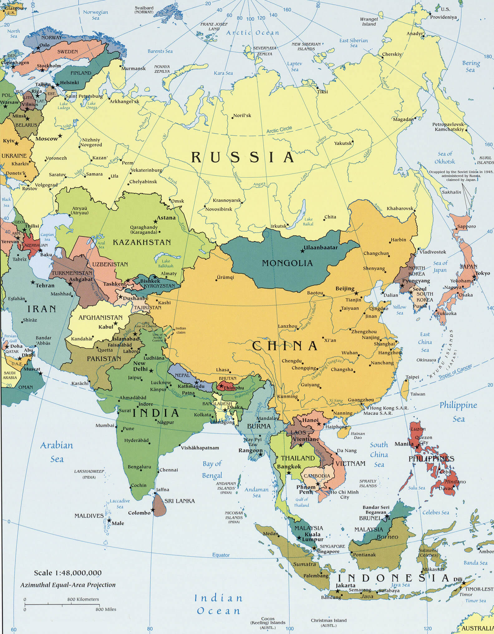 Asia Russia Map