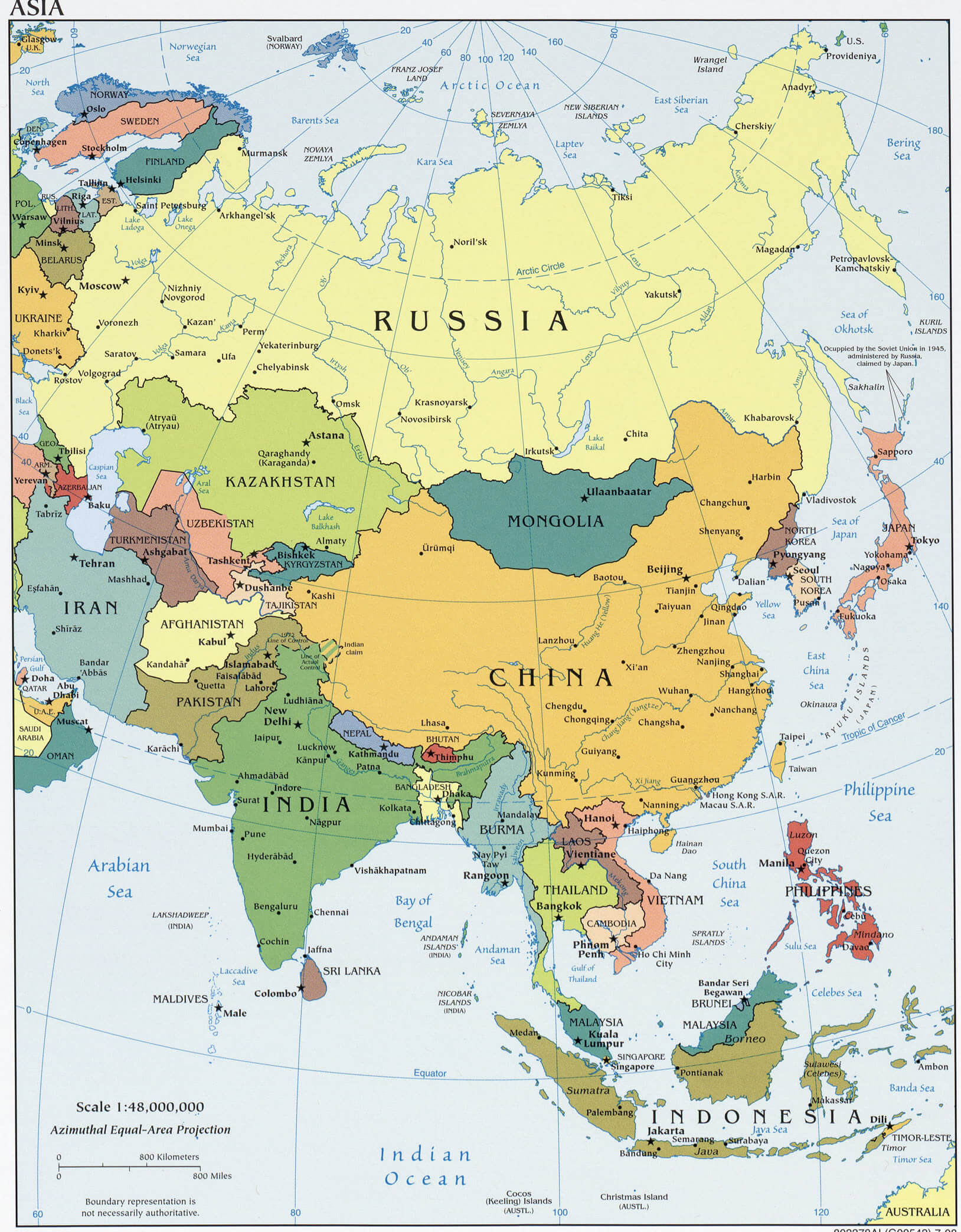 Asia Political Map 2008