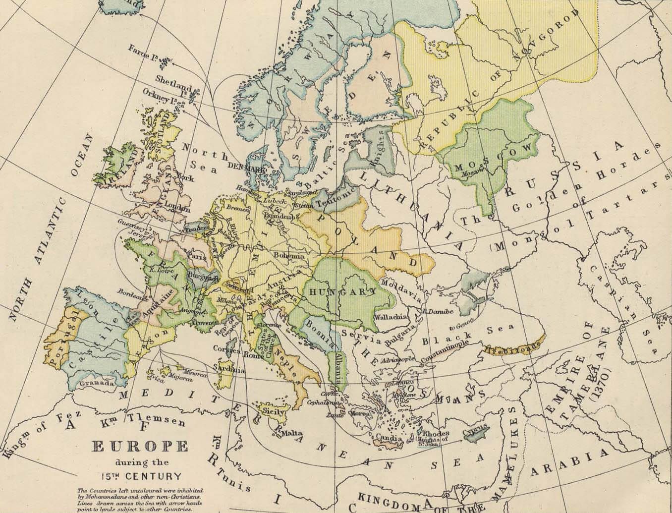 Europe Map 15th Century