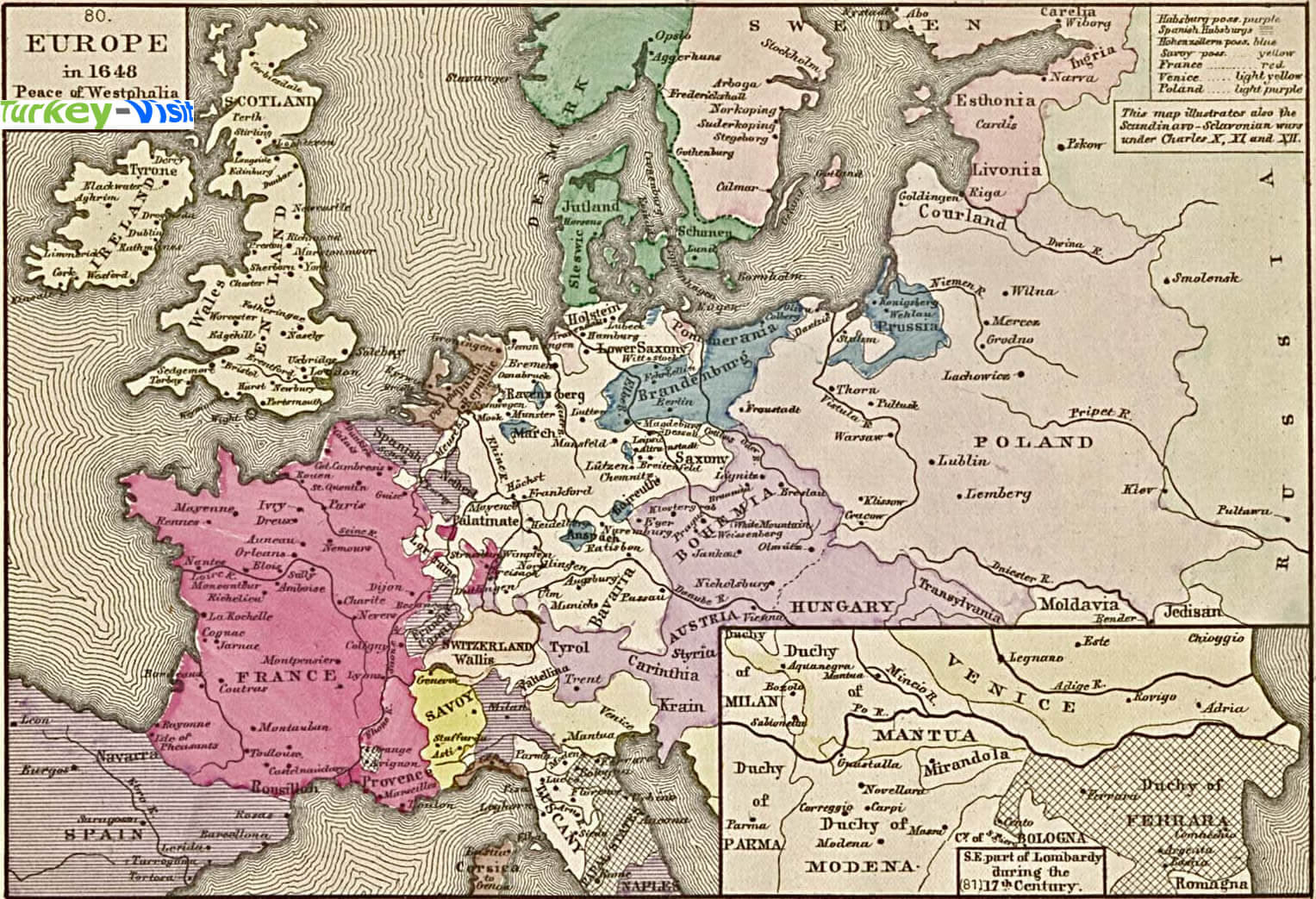 Europe Map 1648 Westphalia