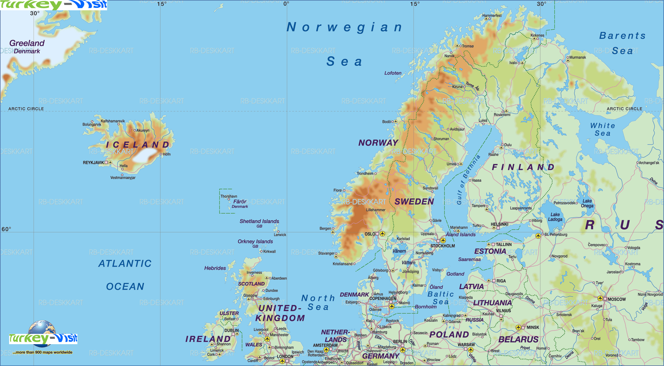 Europe Map Scandinavia