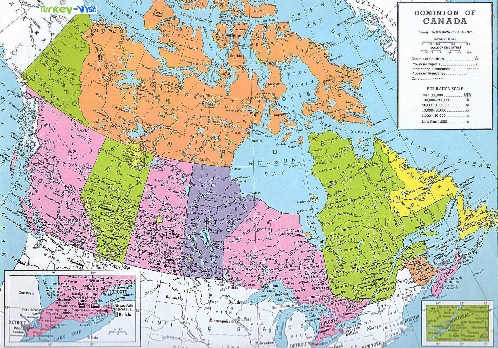 North America Map Canada