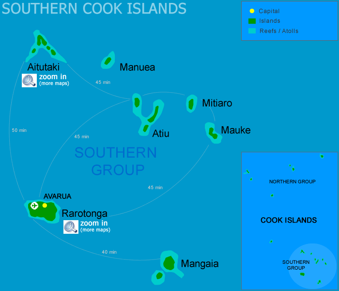 cook islands map