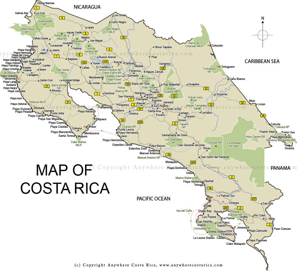 Costa Rica Maps Loading. 