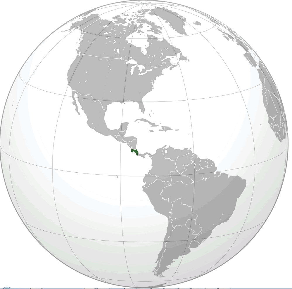 where is costa rica in the world