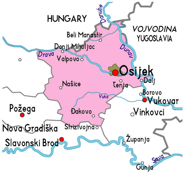 Osijek map