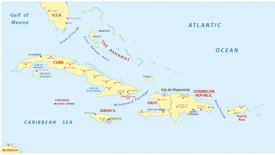 Cuba Greater Antilles map