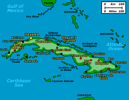 Cities Map Cuba