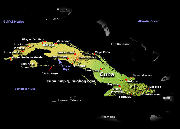 Cuba Aerial Map