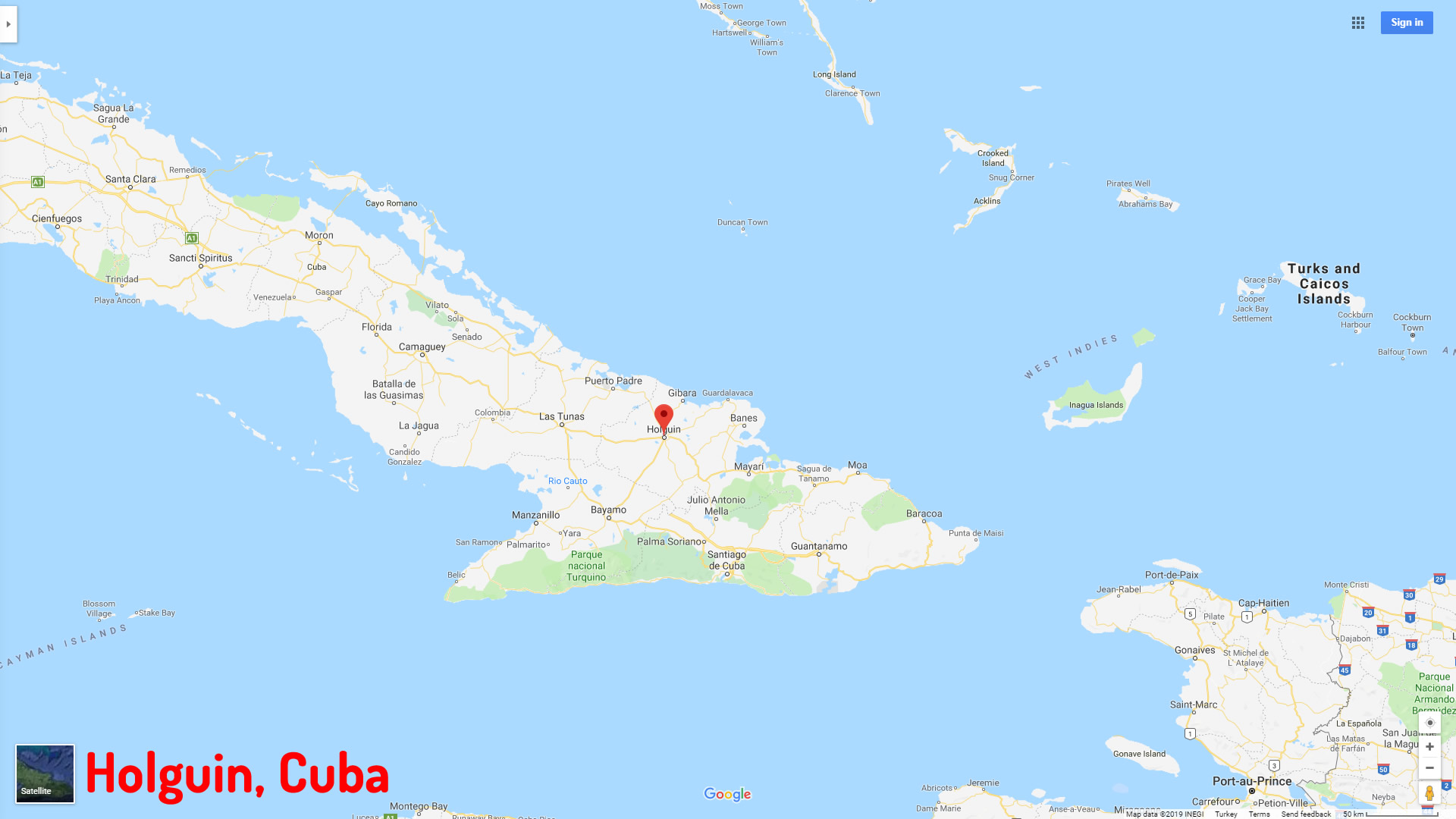 Holguin map Cuba