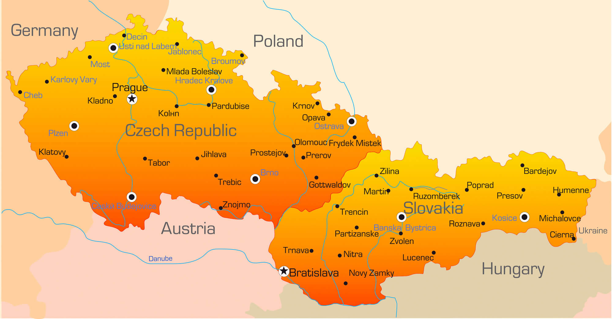 Color Map of Czech Republic