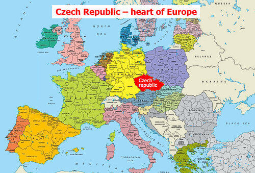 map czech republic europe