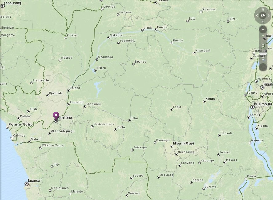 congo kinshasa map