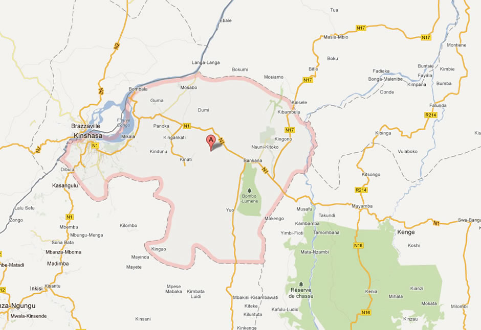 map of kinshasa