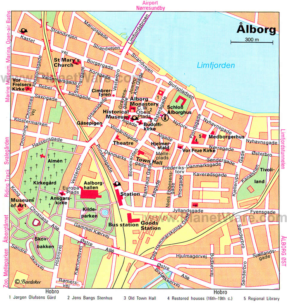 downtown map of aalborg