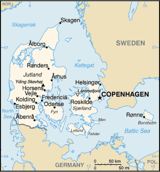Denmark Copenhagen Map
