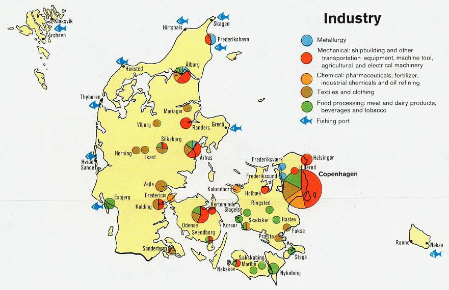 denmark industry map