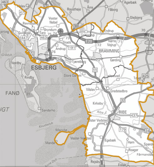 Esbjerg province map