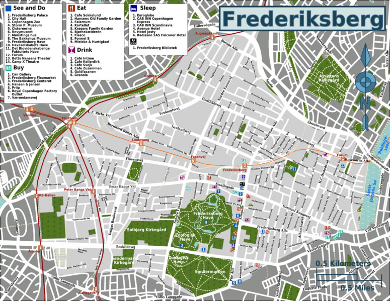 Frederiksberg street map