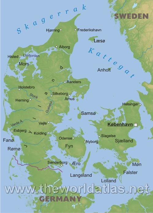 denmark map Frederikshavn