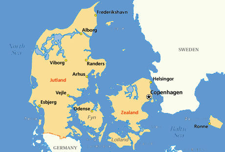 Denmark Map Helsingor
