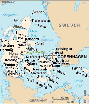 Map Denmark Olstykke Stenlose