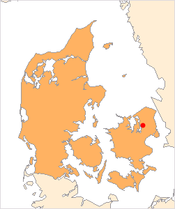 denmark map Olstykke Stenlose
