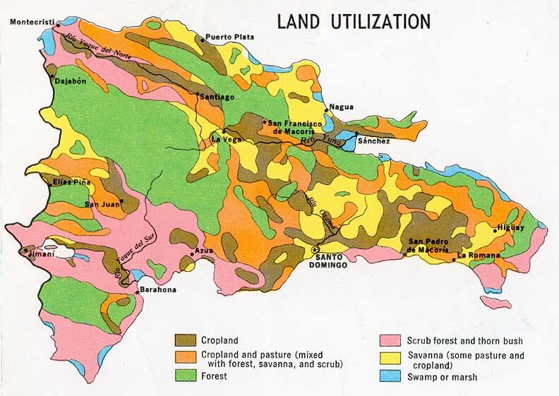 Dominican Republic Land Utilization Map 1971