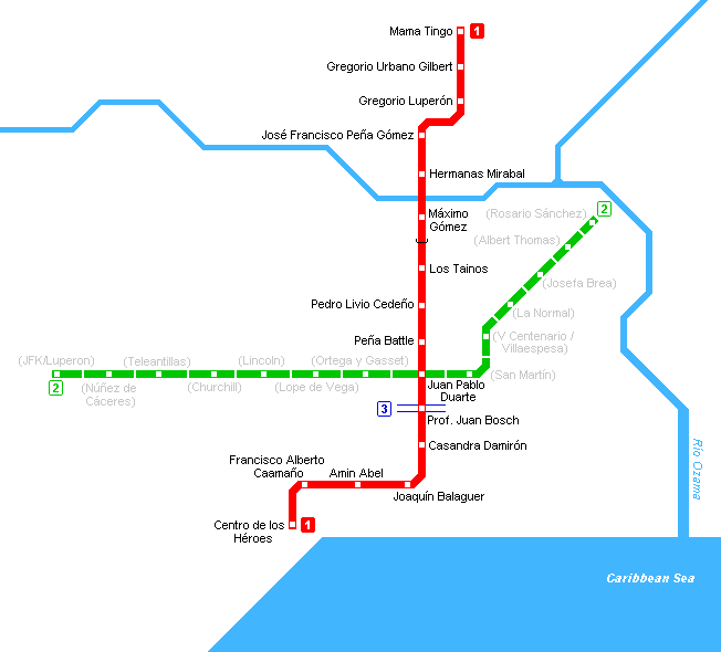 santo domingo metro map