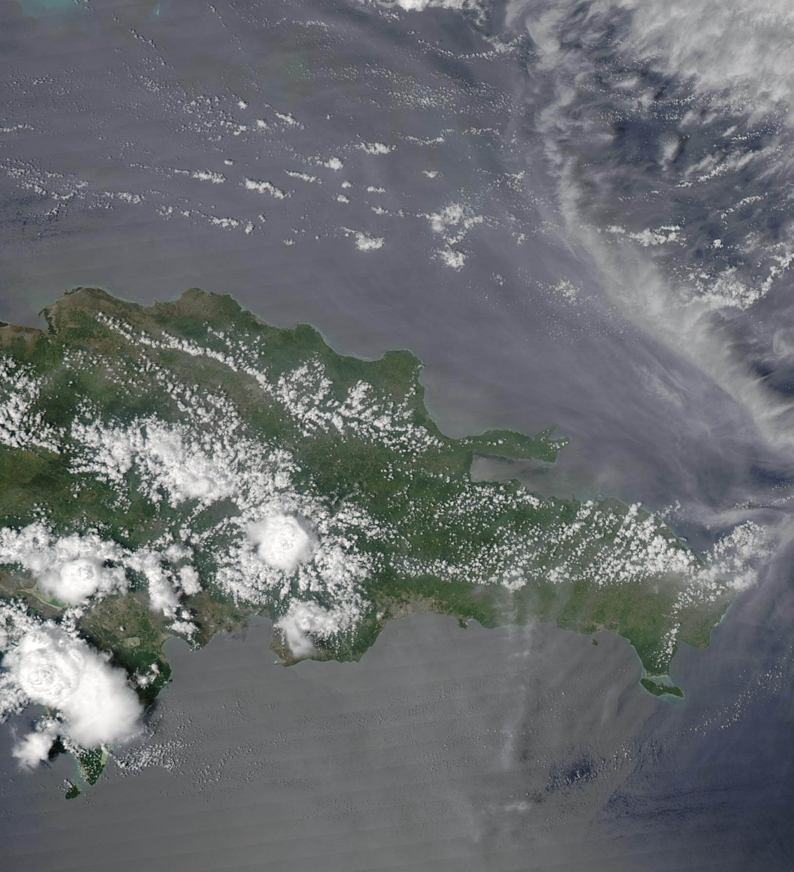 Satellite Image Photo of Dominican Republic