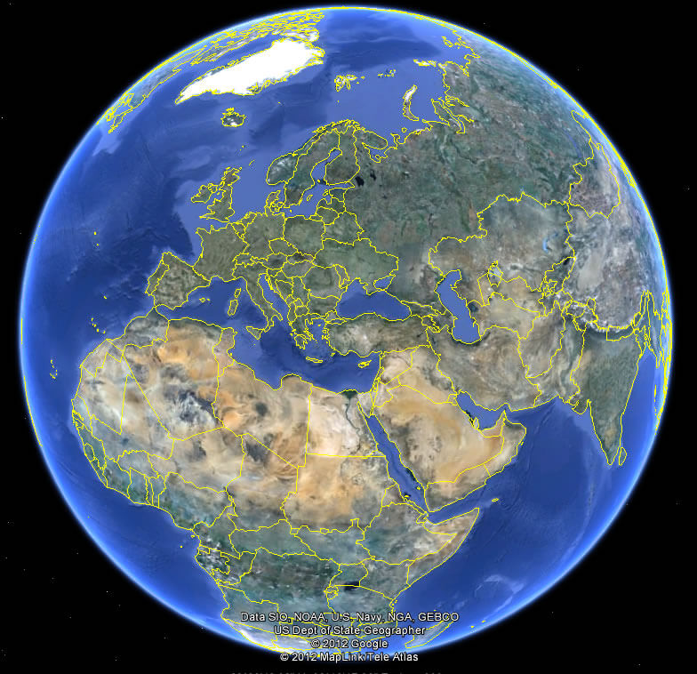 earth europe map
