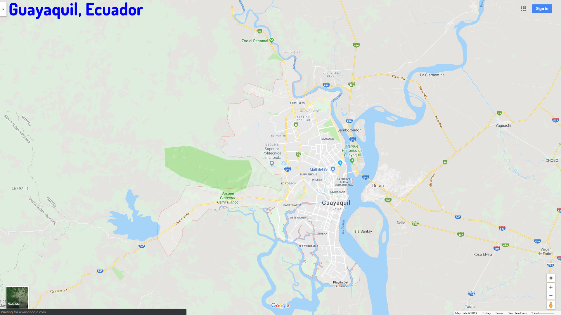 Guayaquil map Ecuador