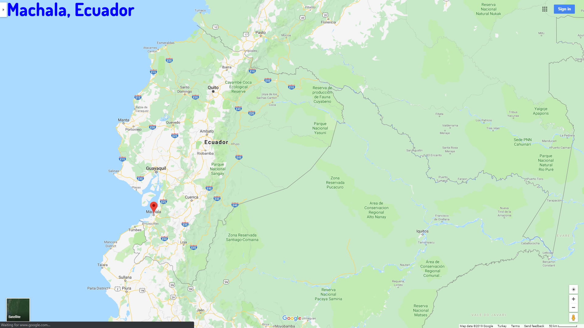 Machala map Ecuador