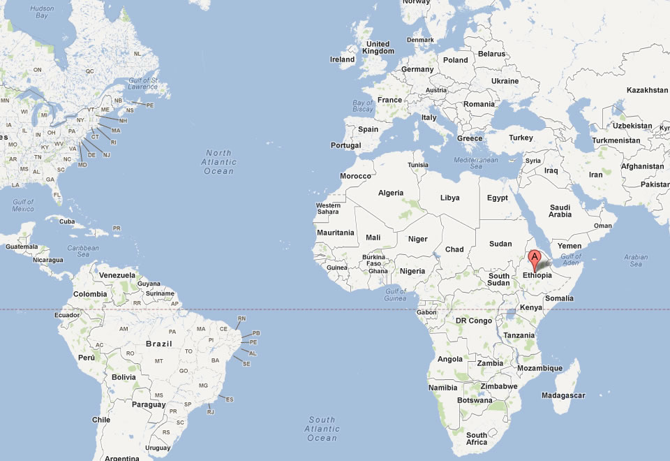 Addis Ababa On World Map Addis Ababa Map