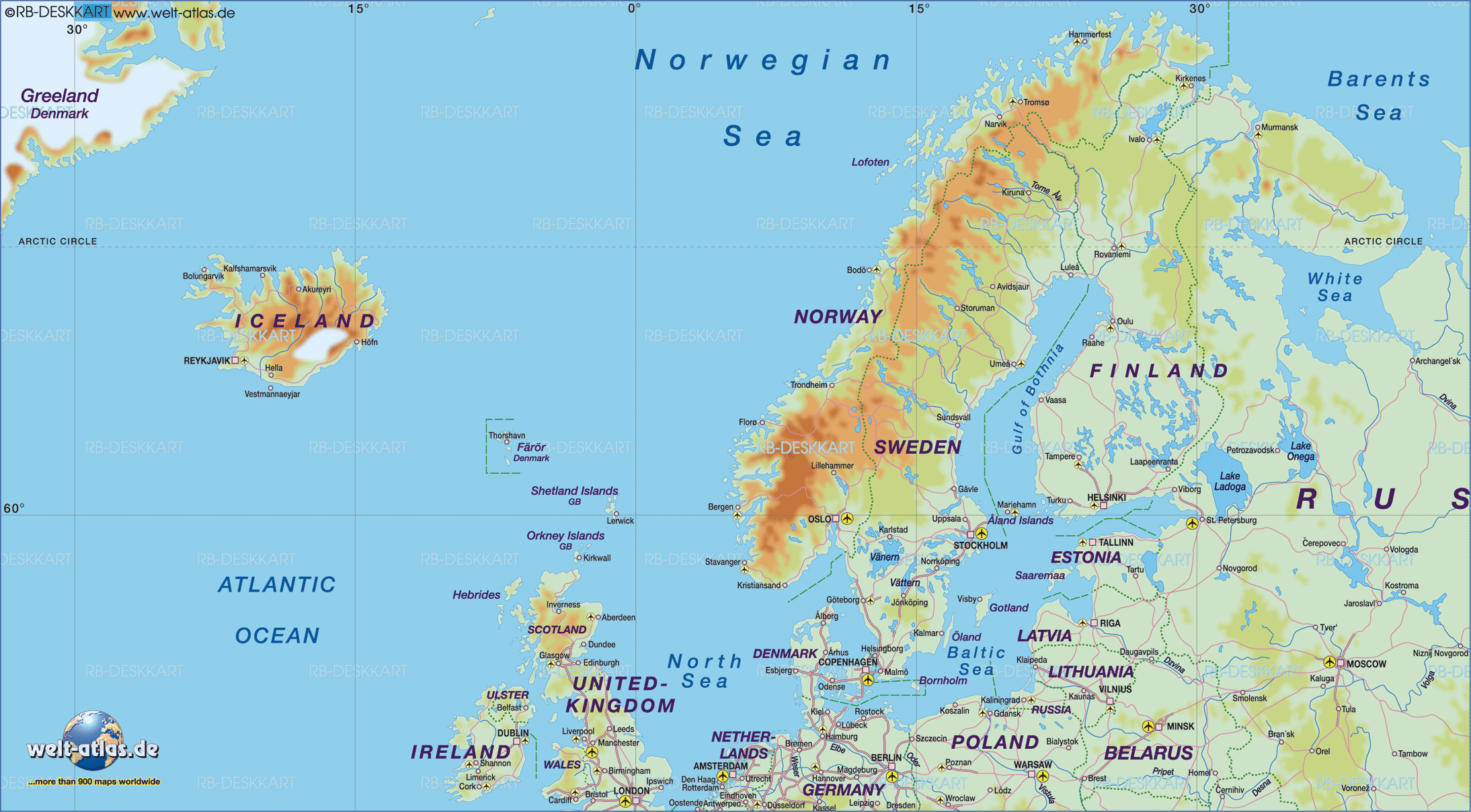 europe map scandinavia