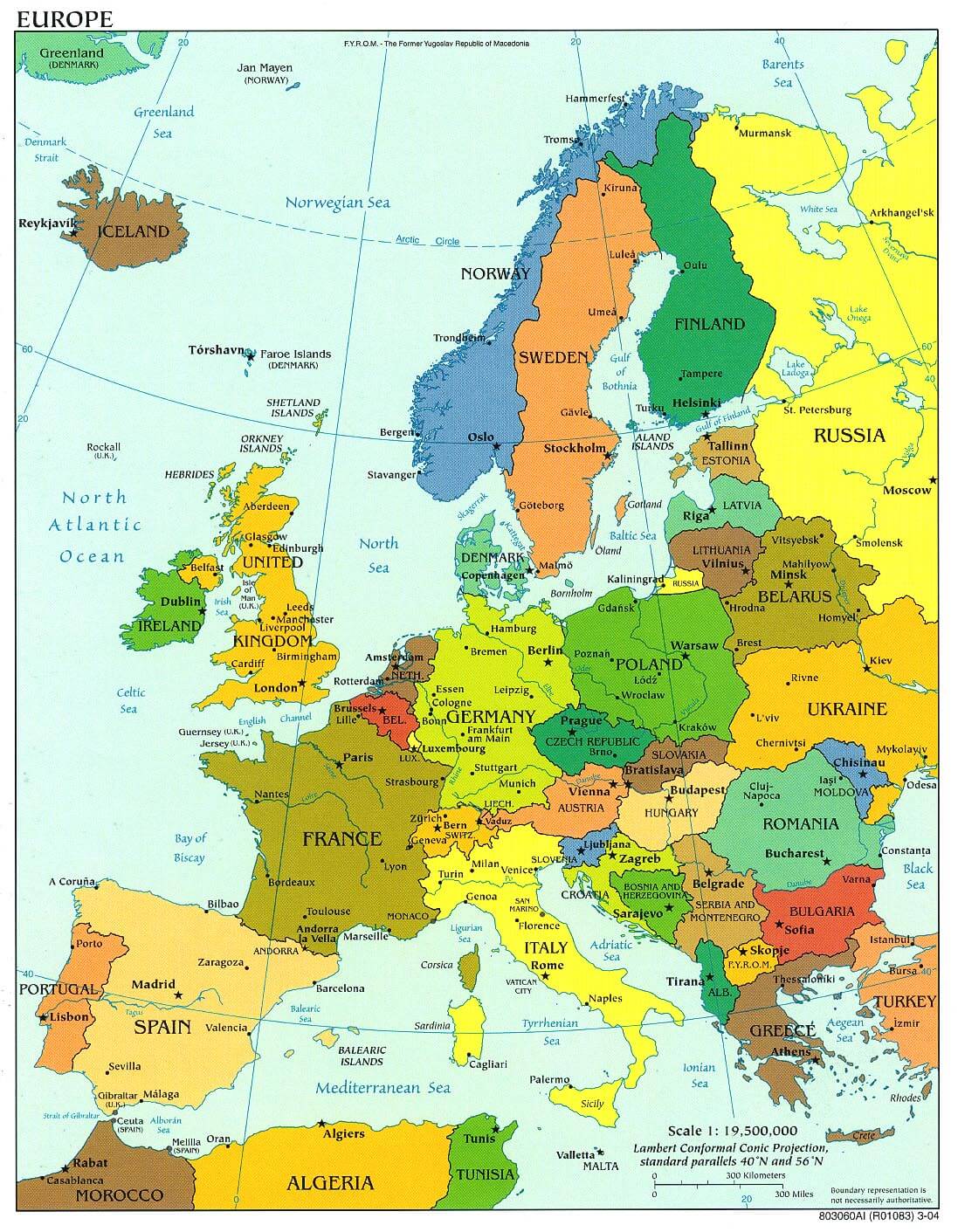 Europe Political Blank Map