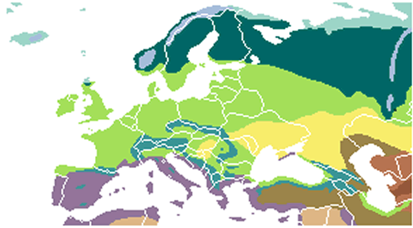 europe vegetation map