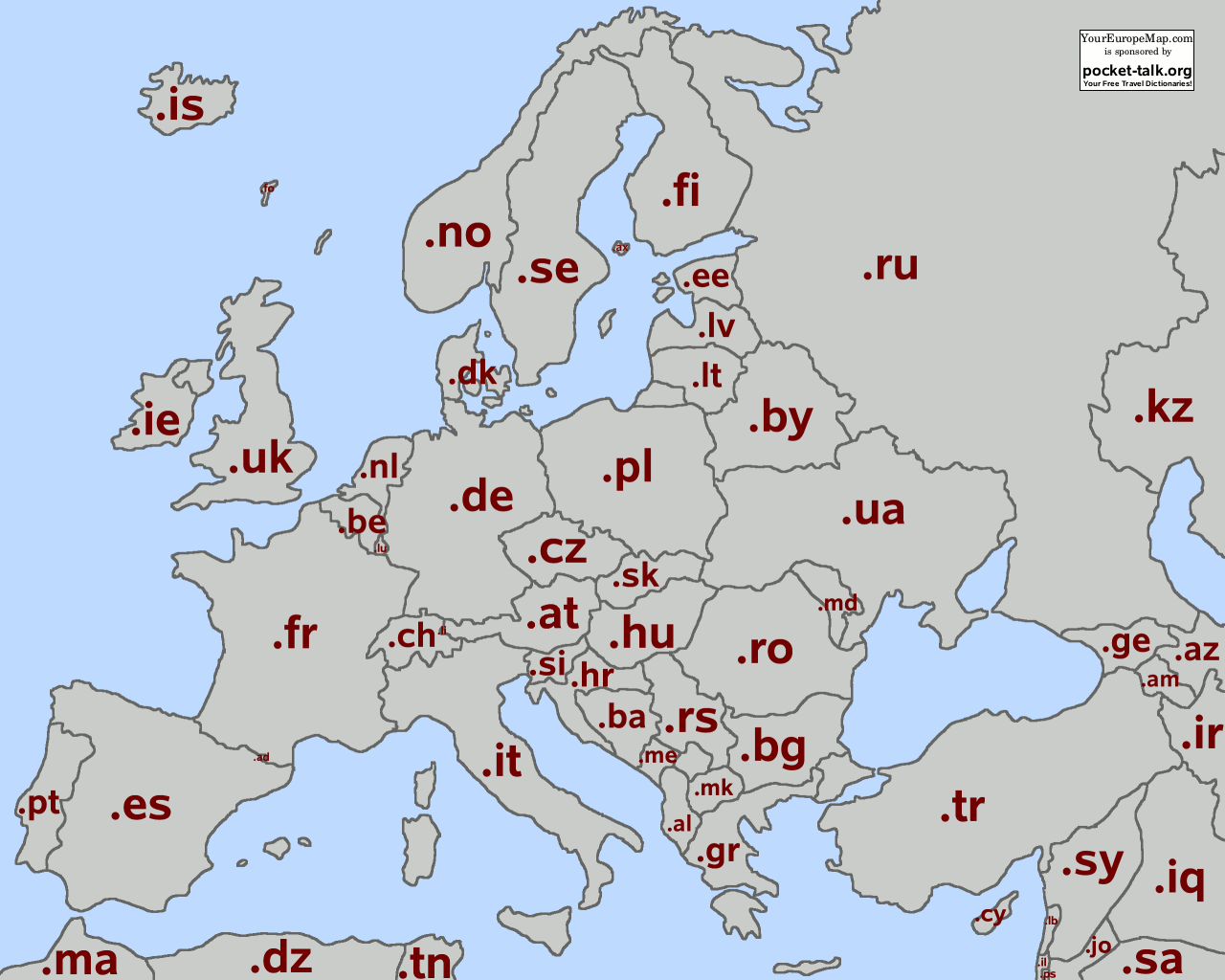 map of tld europe