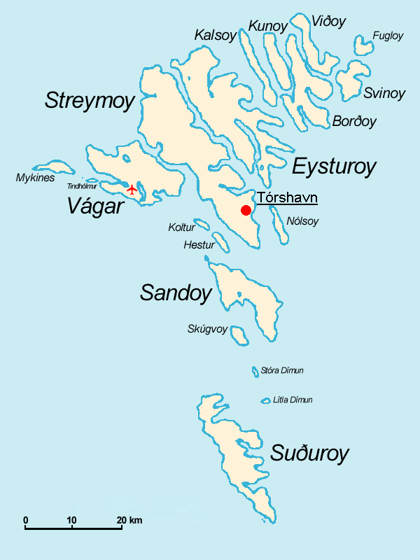 map of the faroe islands