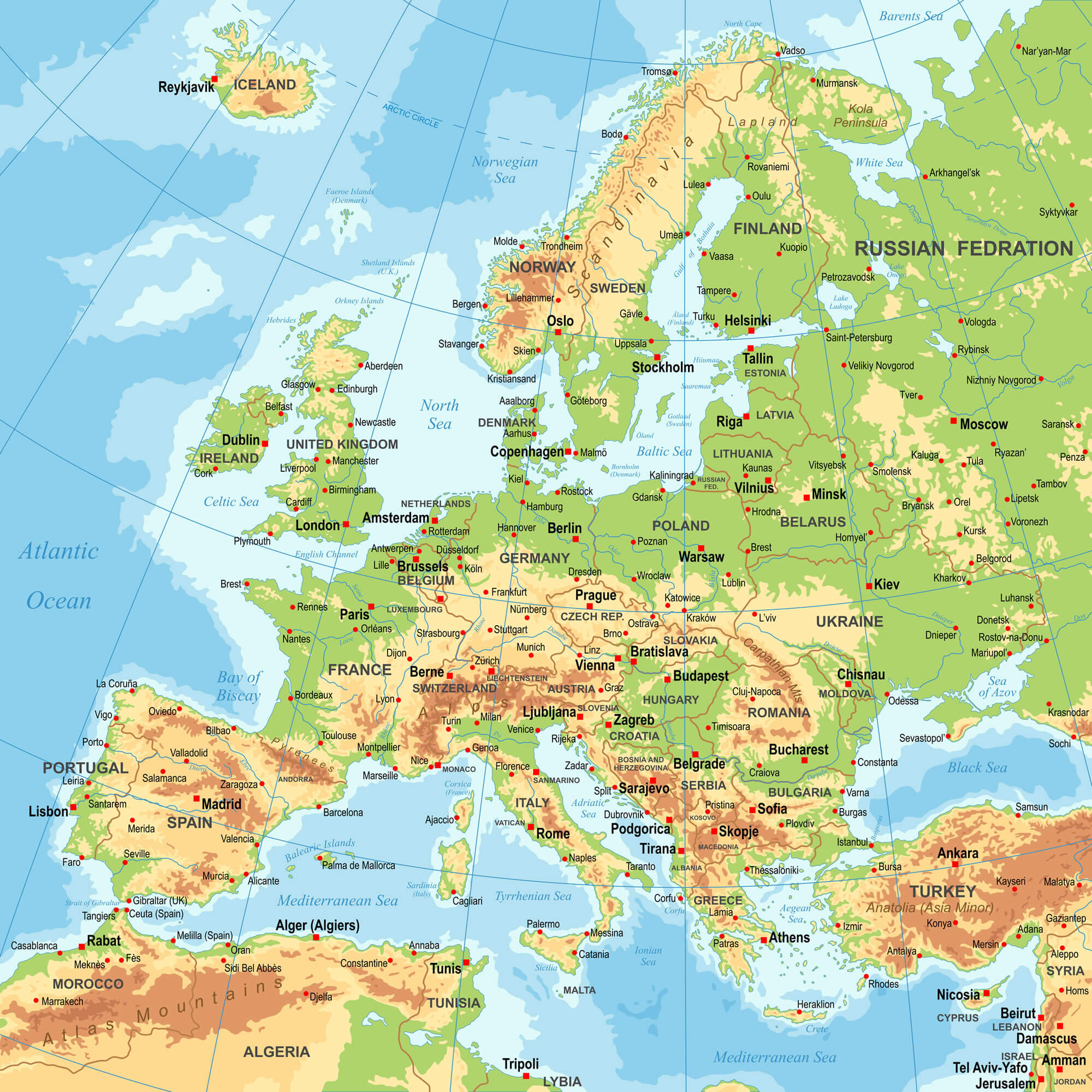 Finland Europe Map