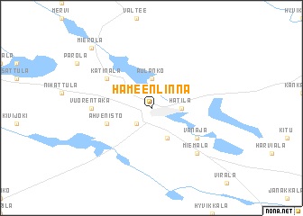 Hameenlinna city map