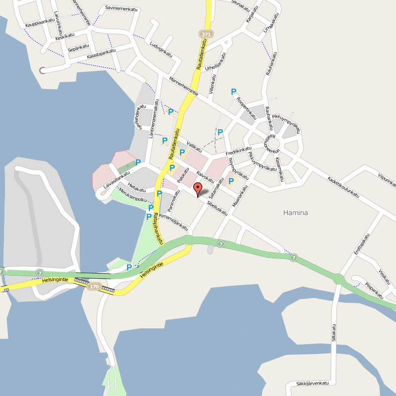 Hamina city center map