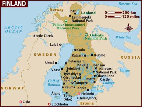 Helsinki In World Map Helsinki Map