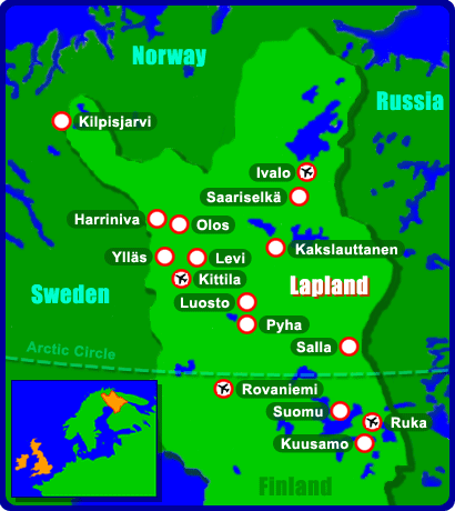 Kuusamo province map