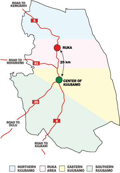 map of kuusamo