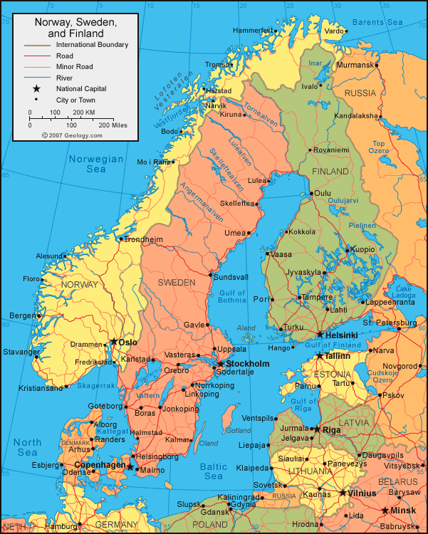 Finlande map Oulu