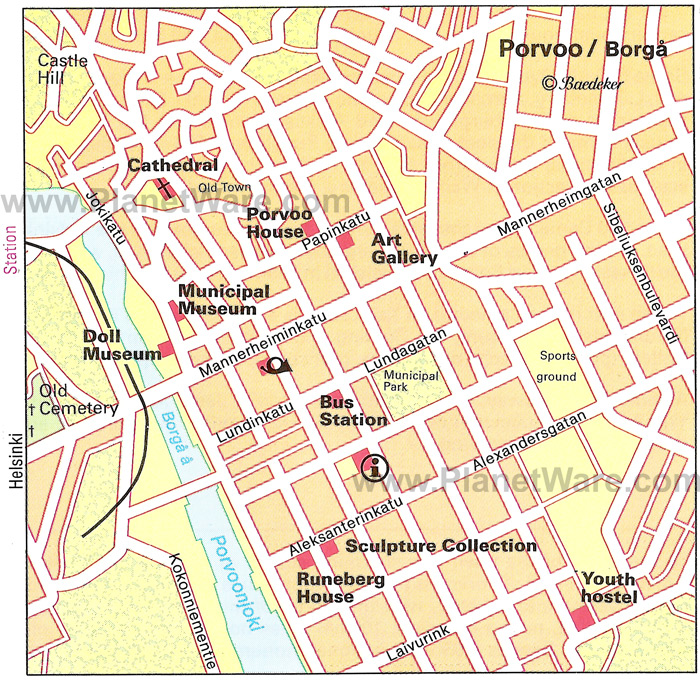 Porvoo downtown map