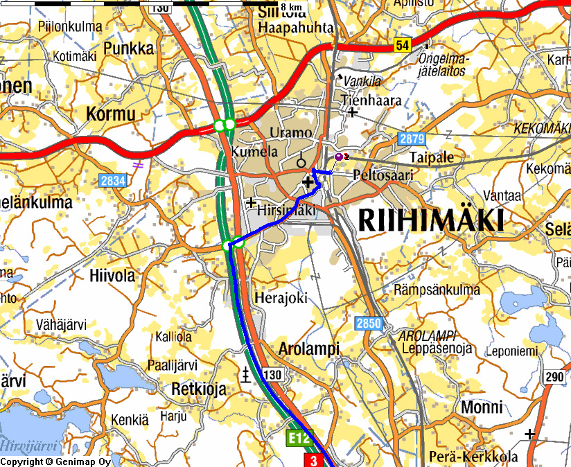 map of Riihimaki