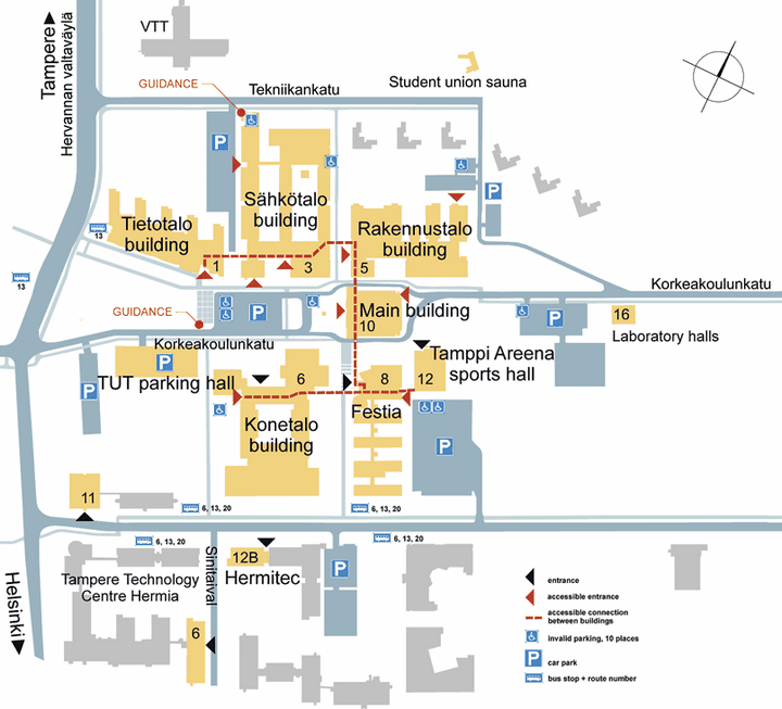 Tampere tourist map